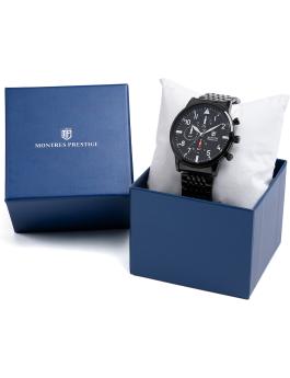 Montres Prestige Classic MPW-0077 Relógio Masculino - Movimento Quartz - Metal com Mostrador Preto - 42 mm