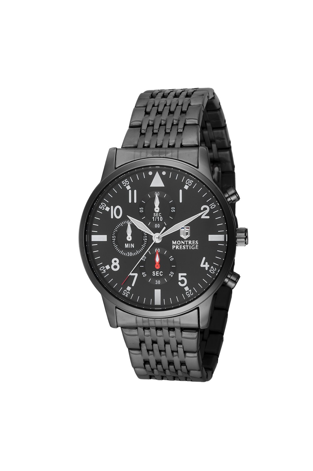 Montres Prestige Classic MPW-0077 Relógio Masculino - Movimento Quartz - Metal com Mostrador Preto - 42 mm