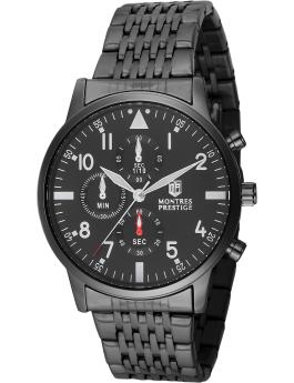 Montres Prestige Classic MPW-0077 Relógio Masculino - Movimento Quartz - Metal com Mostrador Preto - 42 mm