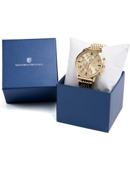 Montres Prestige Classic MPW-0078 Reloj de hombre - Movimiento de cuarzo - Metal con esfera dorada - 42 mm