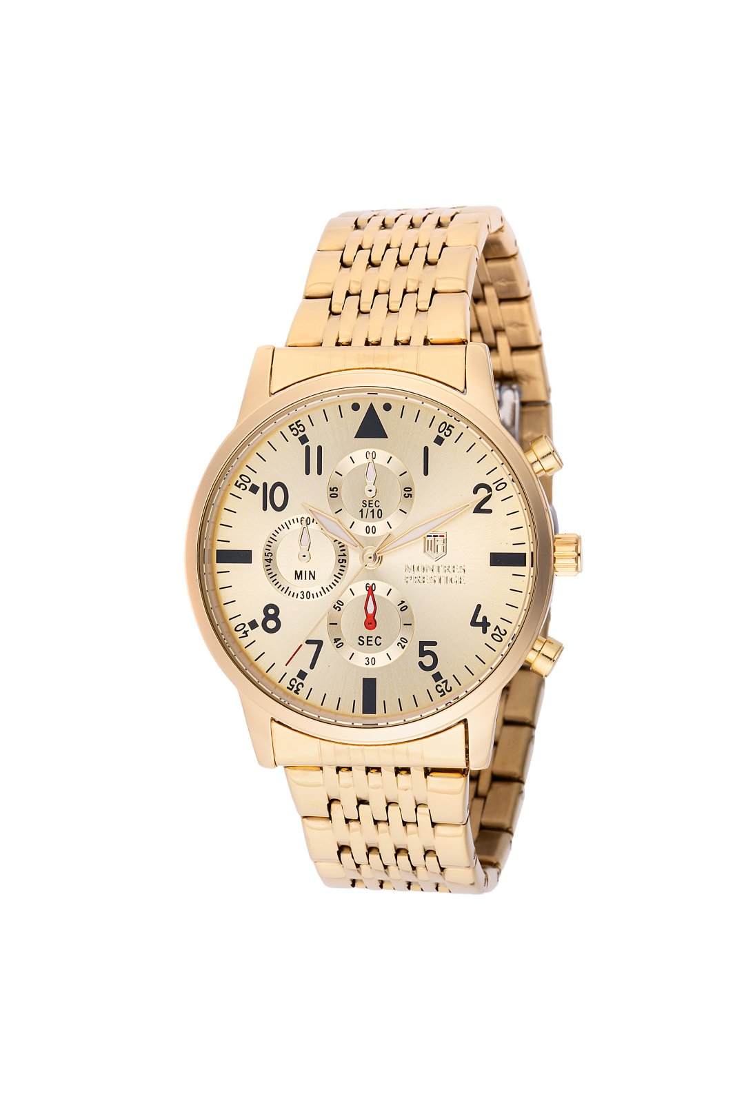 Montres Prestige Classic MPW-0078 Reloj de hombre - Movimiento de cuarzo - Metal con esfera dorada - 42 mm