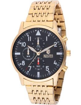Montres Prestige Classic MPW-0079 muški sat - Quartz mehanizam - Metal s crnim brojčanikom - 42 mm