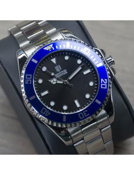 Montres Prestige Diver MPW-0082 Orologio da Uomo - Movimento al Quarzo - Metallo con Quadrante Nero - 42 mm