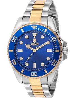 Montres Prestige Diver MPW-0084 Men's Watch - Quartz Movement - Metal with Blue Dial - 42 mm