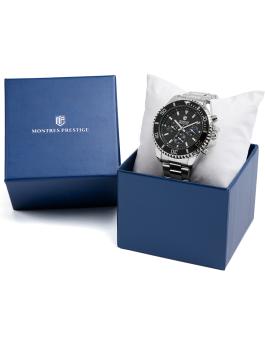 Montres Prestige Diver MPW-0087 Orologio da Uomo - Movimento al Quarzo - Metallo con Quadrante Nero - 42 mm