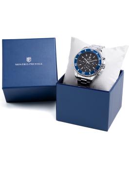 Montres Prestige Diver MPW-0089 Orologio da Uomo - Movimento al Quarzo - Metallo con Quadrante Nero - 42 mm