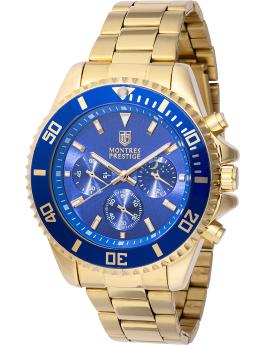 Montres Prestige Classic MPW-0093 Relógio Masculino - Movimento Quartz - Metal com Mostrador Azul - 42 mm
