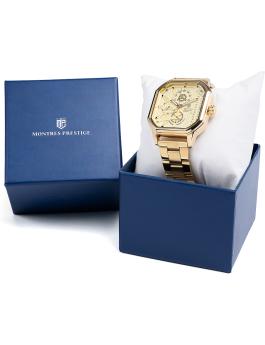 Montres Prestige Classic MPW-0103 Relógio Masculino - Movimento Quartz - Metal com Mostrador Dourado - 42 mm