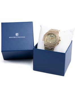 Montres Prestige Classic MPW-0132 Moške ure - Quartz mehanizem - Kov z zlatim številčnico - 42 mm