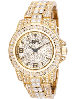Montres Prestige MPW-0137 Мъжки часовник - Кварцов механизъм - със златист циферблат - 38 mm