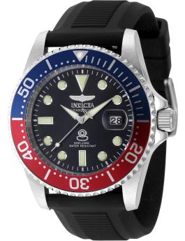 Invicta Pro Diver 48215 Men's Watch - Quartz Movement - Stainless Steel with Black Dial - 42 mm