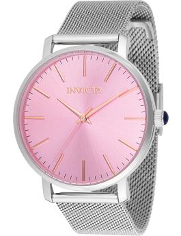 Invicta Angel 48843 Reloj de mujer - Movimiento de cuarzo - Acero inoxidable con esfera rosa - 38 mm