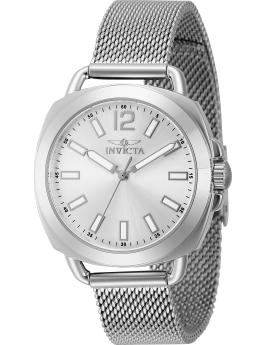 Invicta Wildflower 48915 Damenarmbanduhr - Quartz Bewegung - Edelstahl mit Silbernem Zifferblatt - 32 mm