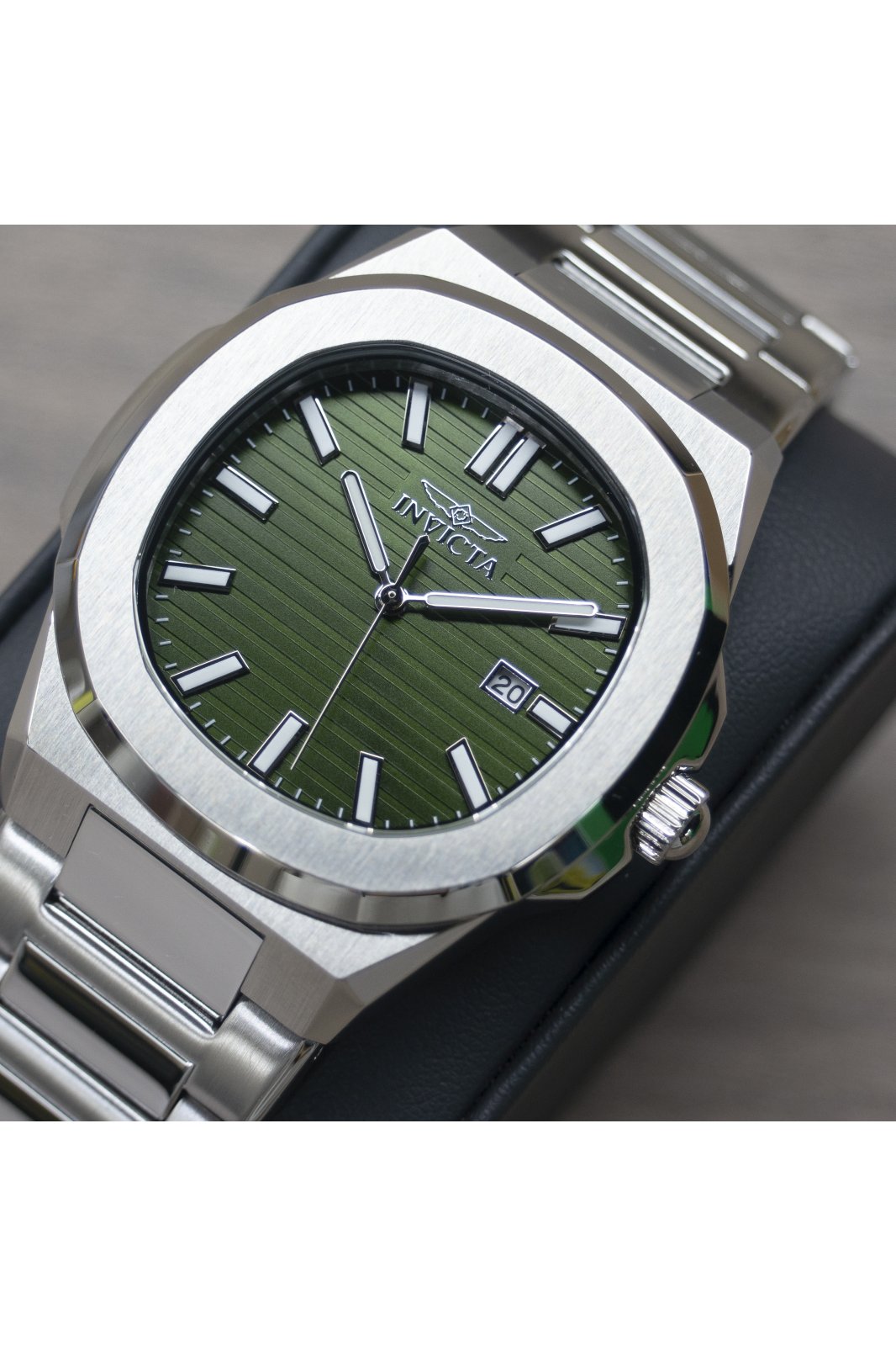 Invicta Speedway 48323 Reloj de Hombre - Movimiento de Cuarzo - Acero Inoxidable con Esfera Verde - 41 mm