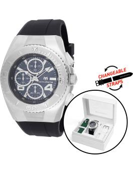 TechnoMarine Cruise TM-124029 Reloj de Hombre - Movimiento de Cuarzo - Acero Inoxidable con Esfera Negra - 43 mm