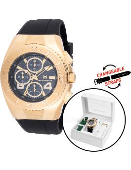 TechnoMarine Cruise TM-124030 Relógio Masculino - Movimento de Quartzo - Aço Inoxidável com Mostrador Preto - 43 mm