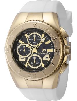 TechnoMarine Cruise TM-124030 Relógio Masculino - Movimento de Quartzo - Aço Inoxidável com Mostrador Preto - 43 mm