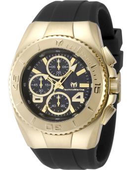 TechnoMarine Cruise TM-124030 Relógio Masculino - Movimento de Quartzo - Aço Inoxidável com Mostrador Preto - 43 mm