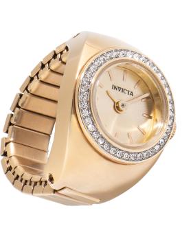 Invicta Mini 48944 Relógio Feminino - Movimento de Quartzo - Aço Inoxidável com Mostrador Dourado - 17 mm