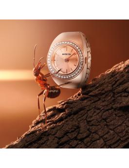 Invicta Mini 48945 Reloj de Mujer - Movimiento de Cuarzo - Acero Inoxidable con Esfera de Oro Rosa - 17 mm