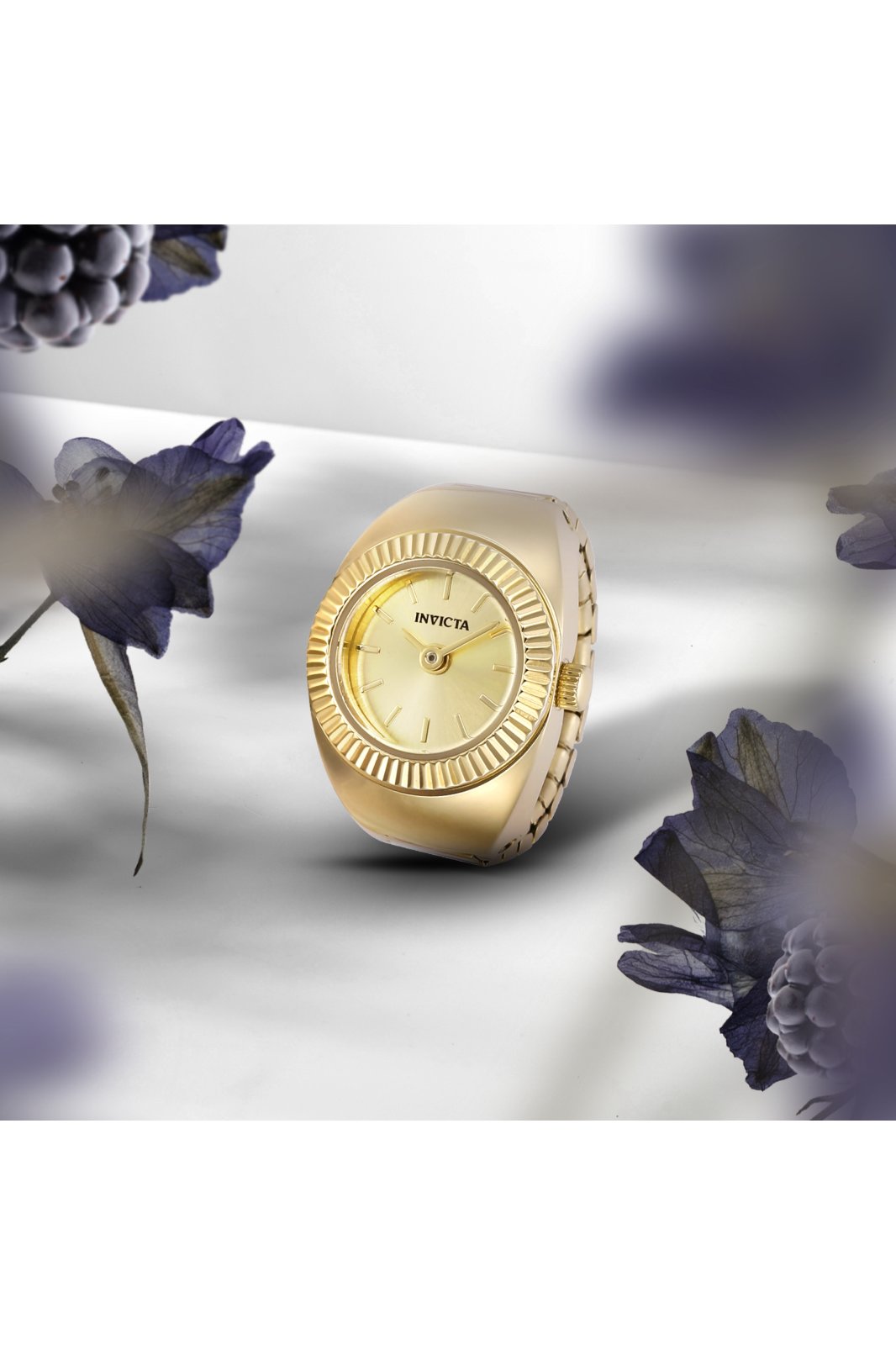 Invicta Mini 48947 Relógio Feminino - Movimento de Quartzo - Aço Inoxidável com Mostrador Dourado - 17 mm