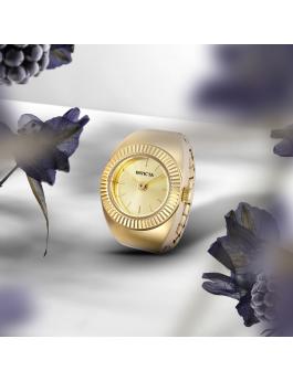 Invicta Mini 48947 Relógio Feminino - Movimento de Quartzo - Aço Inoxidável com Mostrador Dourado - 17 mm