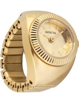 Invicta Mini 48947 Relógio Feminino - Movimento de Quartzo - Aço Inoxidável com Mostrador Dourado - 17 mm