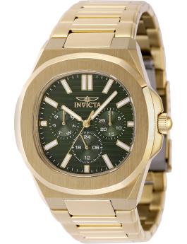 Invicta Speedway 48523 Moška ura - Quartz mehanizem - Nerjaveče jeklo z zelenim številčnico - 41 mm