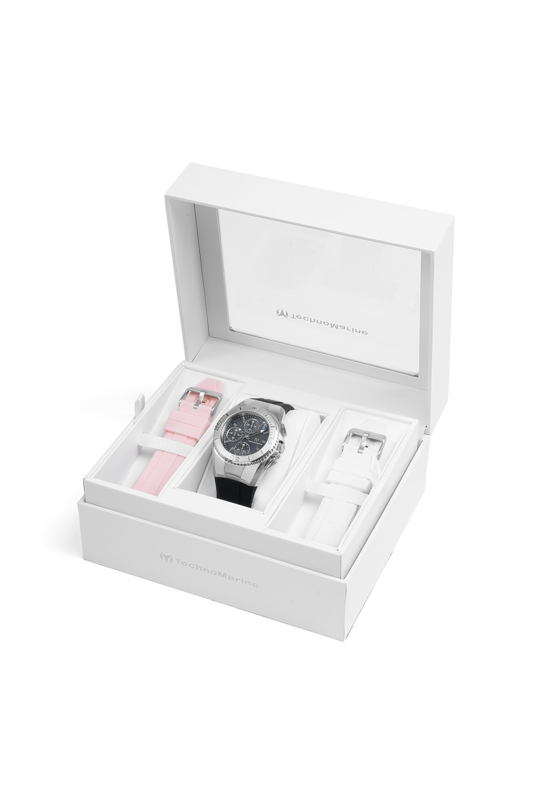 TechnoMarine Cruise TM-124033 Damen Uhr - Quartz Bewegung - Edelstahl mit Schwarzem Zifferblatt - 38 mm