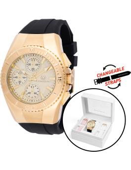 TechnoMarine Cruise TM-124035 Dameshorloge - Quartz Uurwerk - Roestvrij Staal met Gouden Wijzerplaat - 38 mm