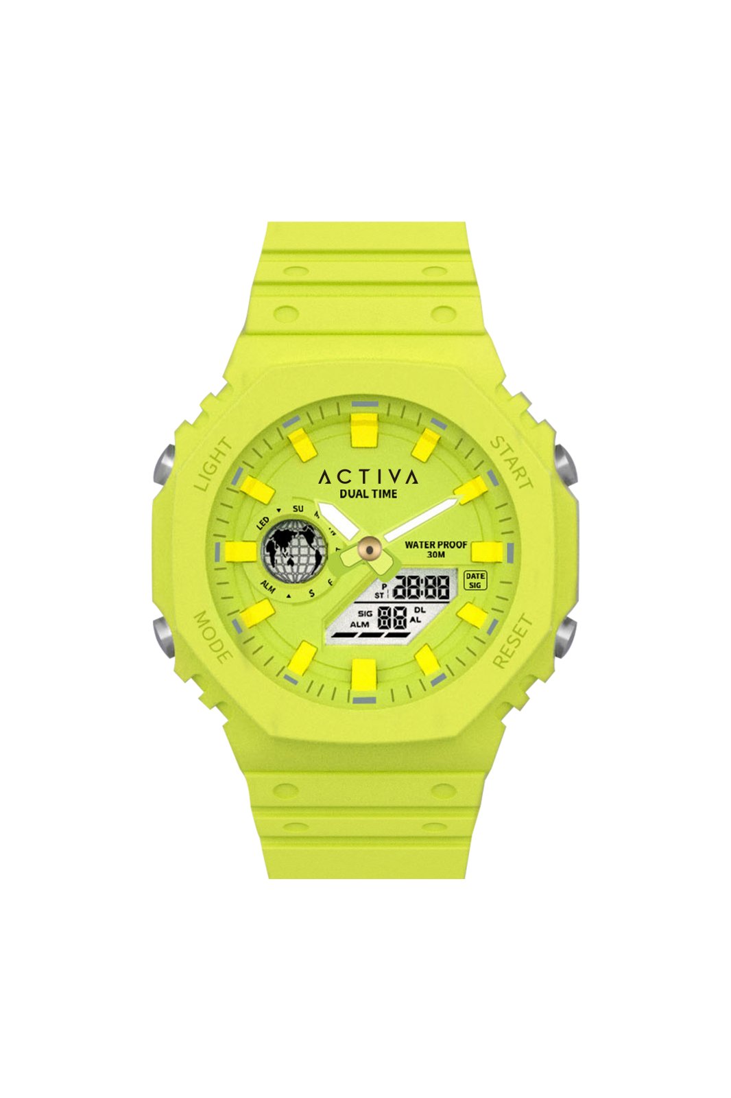 Activa Digital ACW423-006 Reloj para hombre - Movimiento de cuarzo - Plástico con esfera amarilla - 45 mm