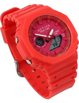 Activa Digital Essentials ACW423-011 Relógio Masculino - Movimento de Quartzo - Plástico com Mostrador Vermelho - 45 mm