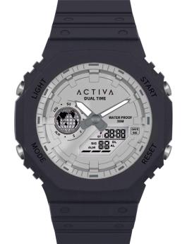 Activa Digital ACW423-015 Reloj de hombre - Movimiento de cuarzo - Plástico con esfera plateada - 45 mm