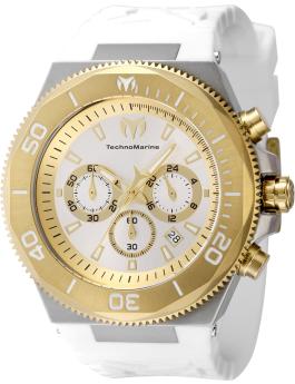 TechnoMarine Manta TM-224016 Reloj de Hombre - Movimiento de Cuarzo - Acero Inoxidable con Esfera Plateada - 49 mm