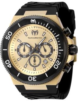 TechnoMarine Manta TM-224020 Reloj de Hombre - Movimiento de Cuarzo - Acero Inoxidable con Esfera Dorada - 49 mm