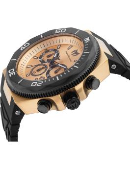 TechnoMarine Manta TM-224020 Reloj de Hombre - Movimiento de Cuarzo - Acero Inoxidable con Esfera Dorada - 49 mm