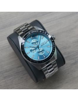 Invicta Aviator 48859 Reloj de Hombre - Movimiento de Cuarzo - Acero Inoxidable con Esfera Azul - 45 mm