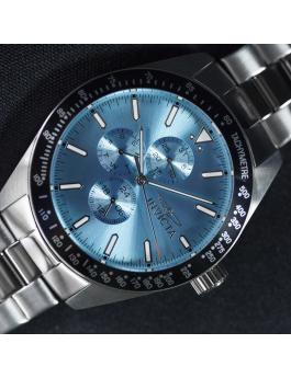Invicta Aviator 48859 Reloj de Hombre - Movimiento de Cuarzo - Acero Inoxidable con Esfera Azul - 45 mm