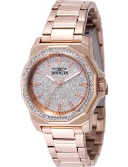 Invicta Speedway 49131 Reloj de Mujer - Movimiento de Cuarzo - Acero Inoxidable con Esfera Plateada - 34 mm