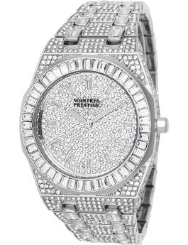 Montres Prestige Classic MPW-0134 Reloj de Hombre - Movimiento de Cuarzo - Metal con Esfera Plateada - 42 mm
