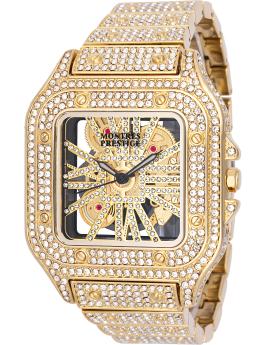 Montres Prestige MPW-0135 Moška ura - Quartz mehanizem - z zlatim številčnico - 42 mm