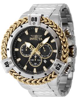 Invicta Bolt 48158 Reloj para Hombre - Movimiento de Cuarzo - Acero Inoxidable con Esfera Negra - 54 mm