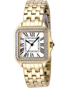 Invicta Angel 48995 Reloj de Mujer - Movimiento de Cuarzo - Acero Inoxidable con Esfera Plateada - 28 mm