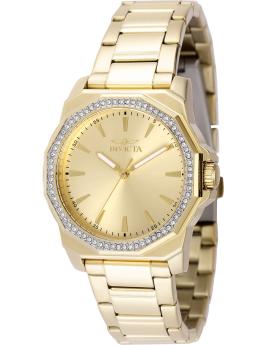 Invicta Speedway 49113 Orologio da Donna - Movimento al Quarzo - Acciaio Inossidabile con Quadrante Dorato - 34 mm