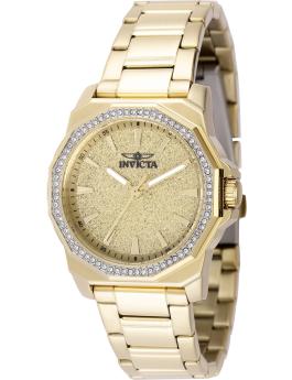 Invicta Speedway 49130 Reloj de Mujer - Movimiento de Cuarzo - Acero Inoxidable con Esfera Dorada - 34 mm