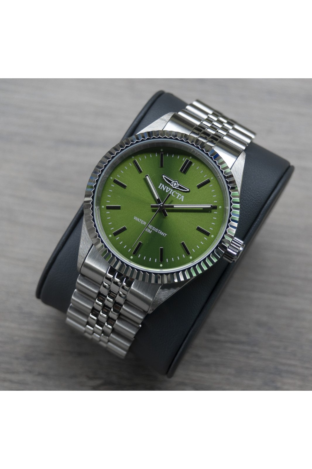 Invicta Specialty 49313 Men's Watch - Quartz Movement - Stainless Steel with Green Dial - 43 mm
