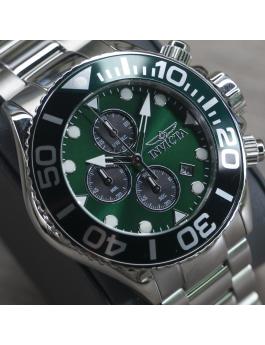 Invicta Grand Diver 48586 Orologio da Uomo - Movimento al Quarzo - Acciaio Inossidabile con Quadrante Verde - 52 mm