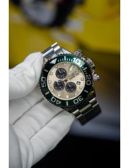 Invicta Grand Diver 48587 Herrenuhr - Quarzwerk - Edelstahl mit beigem Zifferblatt - 52 mm