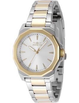 Invicta Speedway 49088 Reloj de Mujer - Movimiento de Cuarzo - Acero Inoxidable con Esfera Plateada - 34 mm