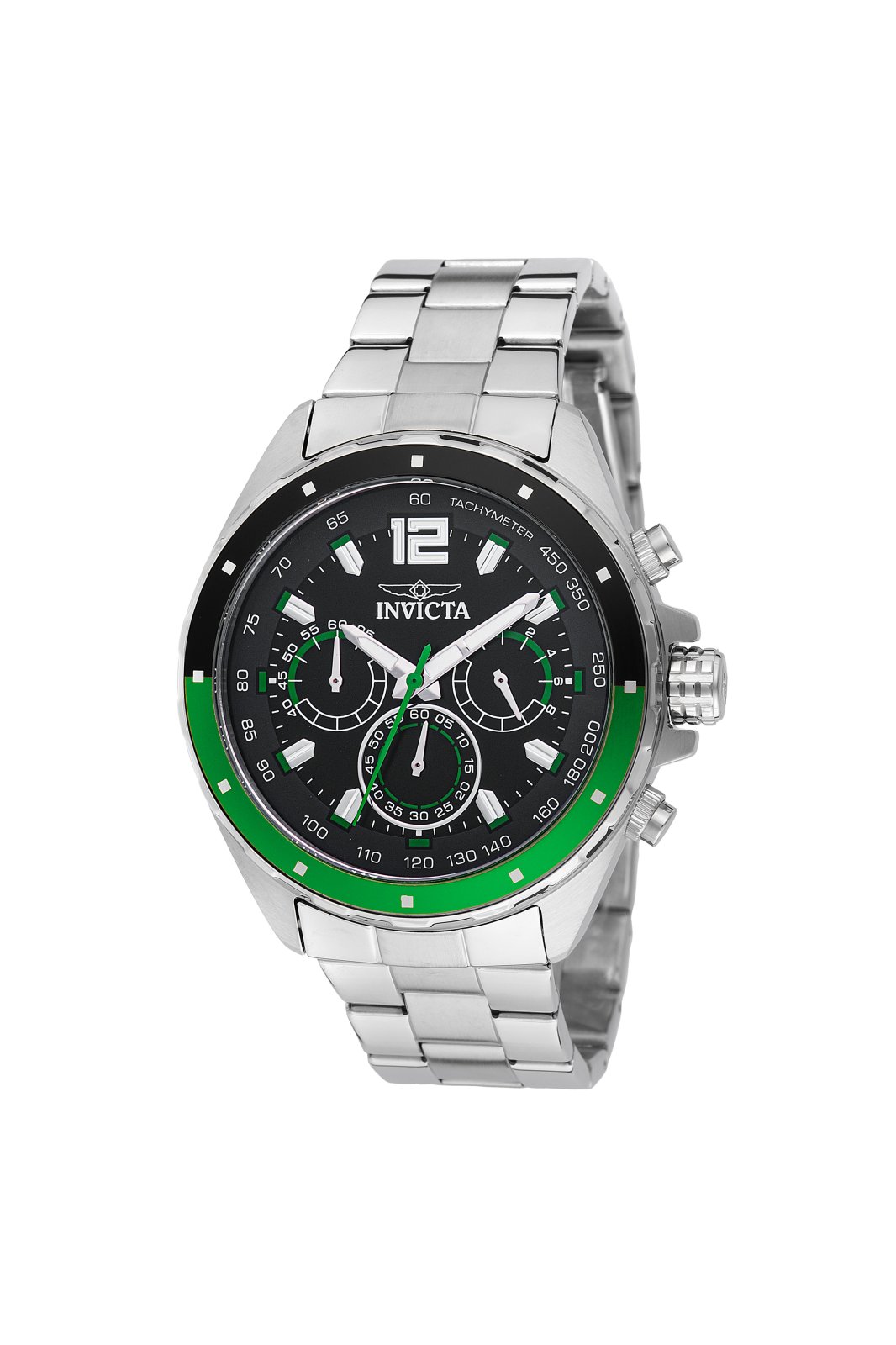 Invicta Speedway 49363 Men's Watch - Quartz Movement - Stainless Steel with Black Dial - 44 mm